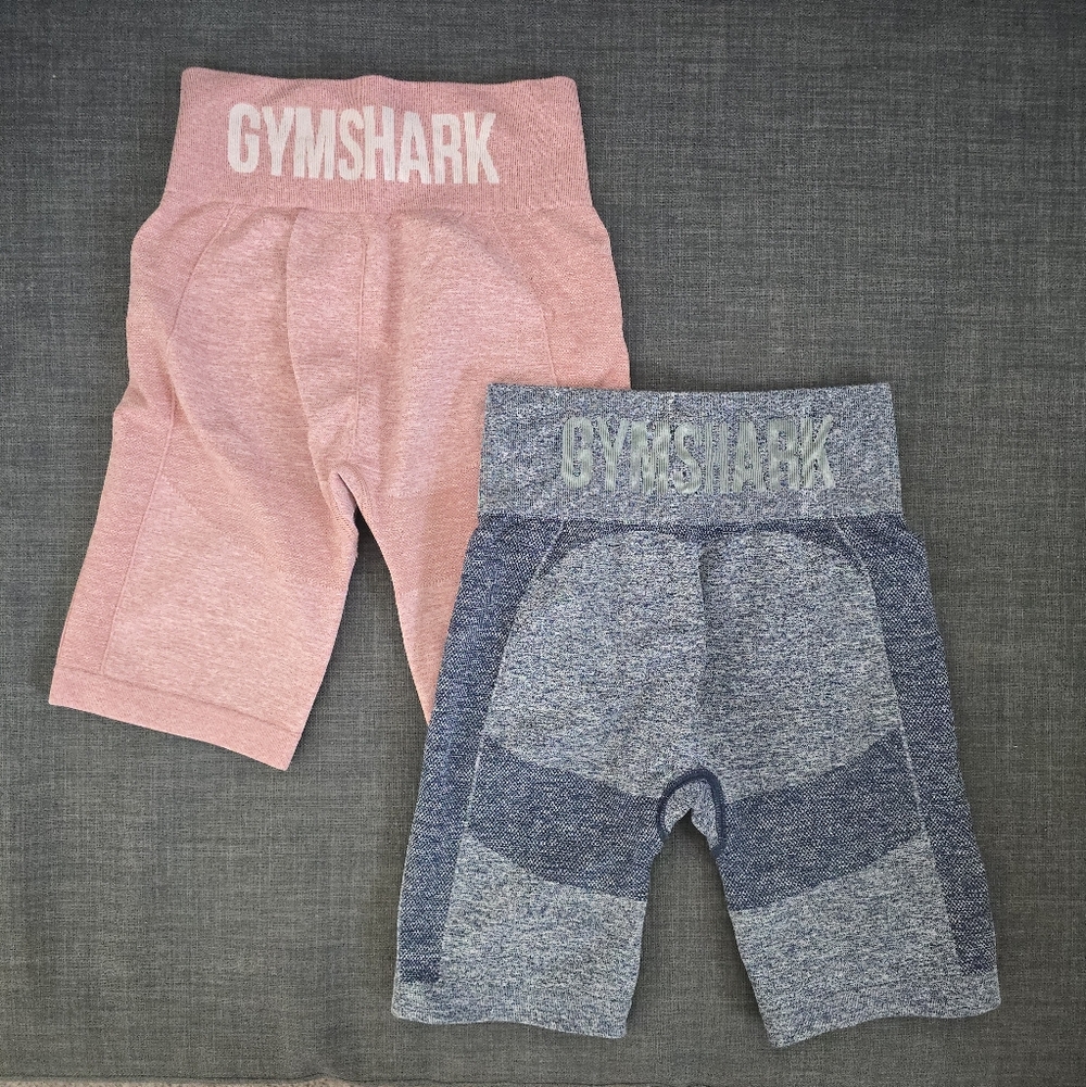 Gymshark FLEX Rose Pink & Navy Biker Shorts